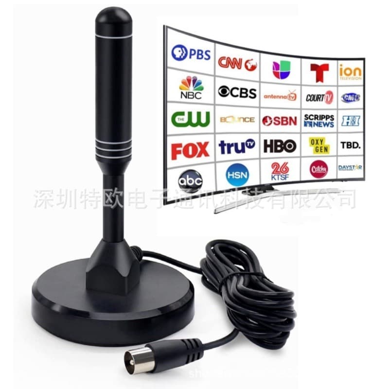 DTMB Digital TV Antenna Suction Cup DVB-T2 Antenna High Sensitivity Clear Reception for Television Signal Boost