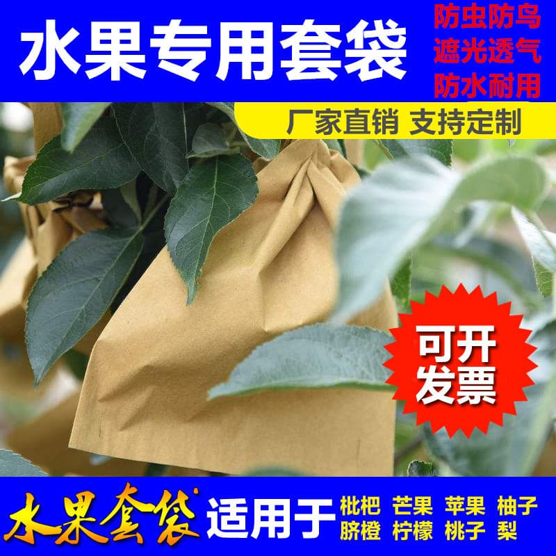 Peach Bagging Fruit Bags Paper Bags for Fruit Trees Citrus Single and Double Layer Navel Orange Bags Fruit Protection Bags