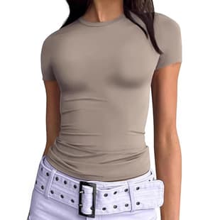 2025 New Cross-Border Women's T-Shirt Fitted Y2K Sexy Crop Top