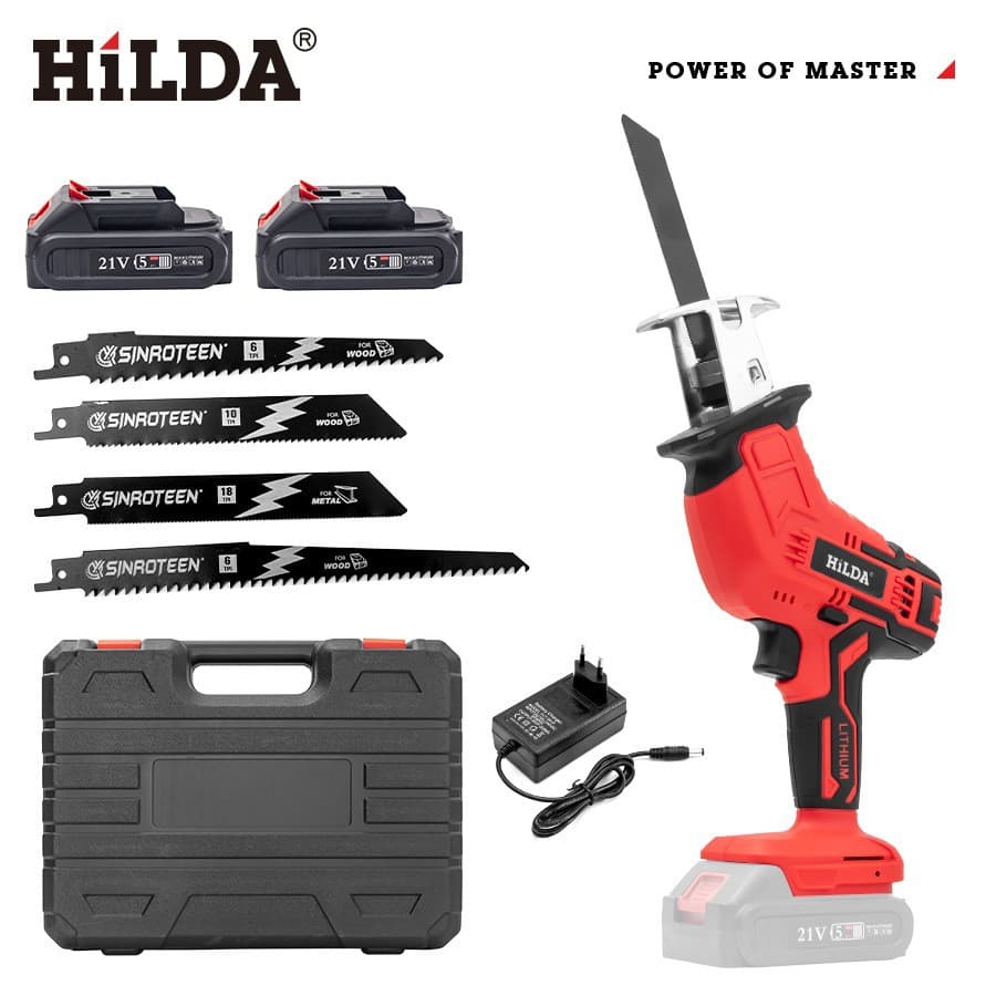 Lithium Battery Reciprocating Saw Cordless Electric Saber Saw Blade 21V Logging Garden Saw Small Handheld Lithium Electric Saw