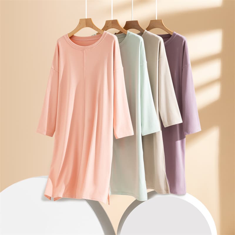 Thickened German Velvet Sleepwear Women's Home Clothes Dress Loose Nightgown Can Be Worn Outside Base Skirt Warm Underdress