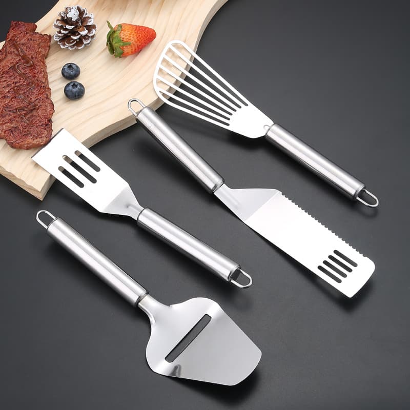 Stainless Steel Cooking Spatula Cheese Grater Pancake Turner Steak Spatula Wholesale
