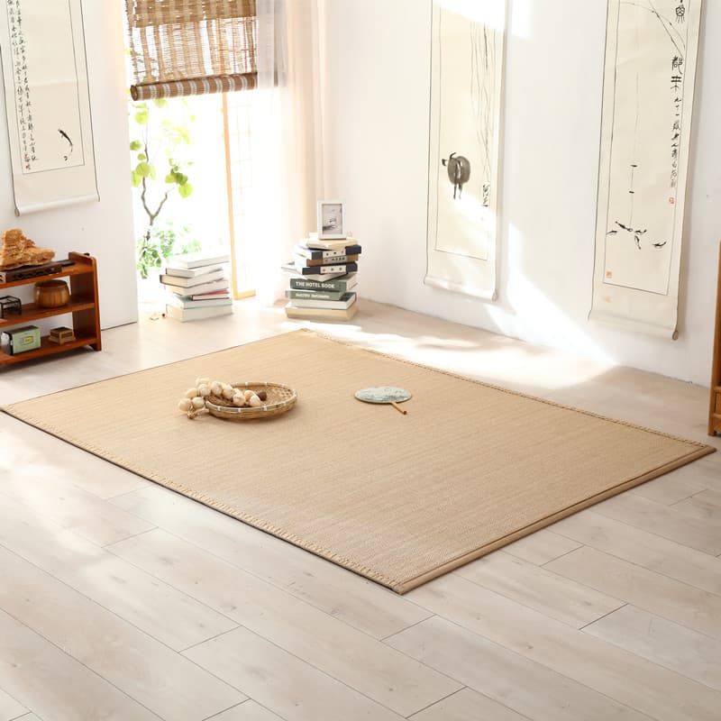 Liang mat carpet thickened rattan mat living room bamboo woven Japanese tatami floor summer floor mat home Chinese style bay window