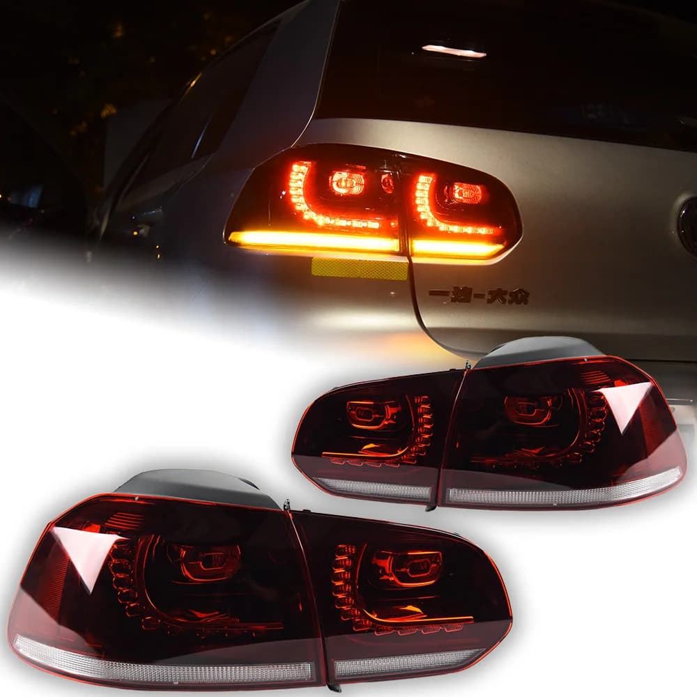 For 09-13 Golf 6 Tail Light Assembly Golf 6/MK6 Modified R20 LED Flowing Tail Light GTI