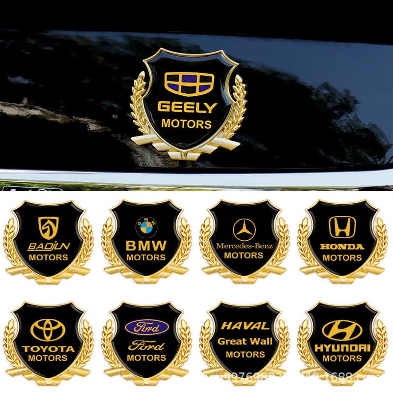 VIP Car Metal Sticker Large Wheat Side Emblem 3D Three-Dimensional Personality Cover Scratches Car Sticker