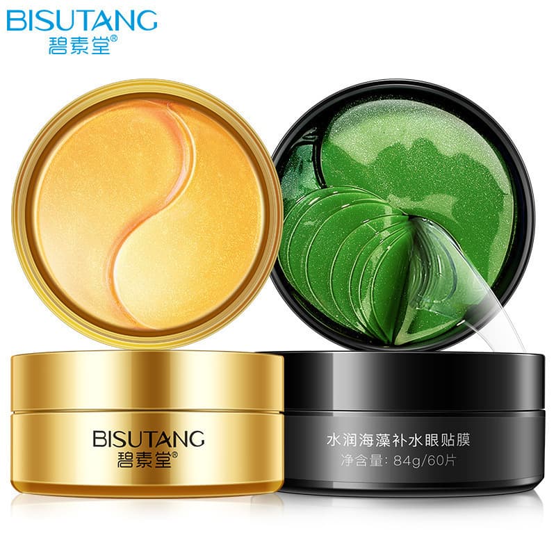Bisutang Hot Selling Bisutang Hydrating Seaweed Hydrating Green Eye Mask 60 Pieces Firming Can Be Delivered One Piece Delivery