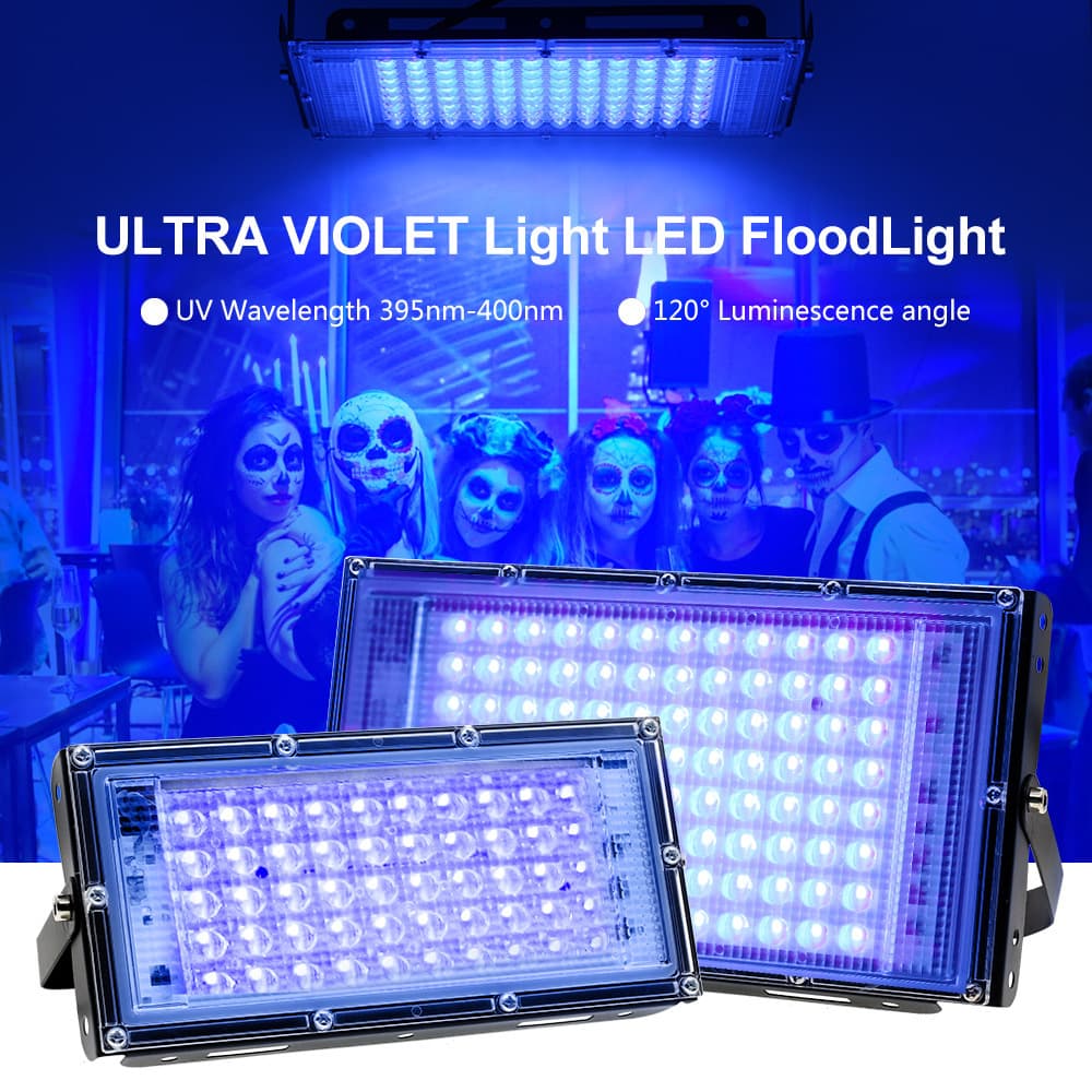 Cross-border LED UV Light 395nm Ultraviolet Floodlight Fluorescent Party Floodlight Stage Atmosphere Light