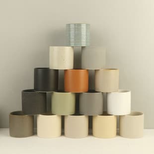 Wabi-Sabi Straight Ceramic Candle Jar, Multi-Color Matte Coarse Pottery Aromatherapy Cup, Cross-Border Home Soy Wax Container