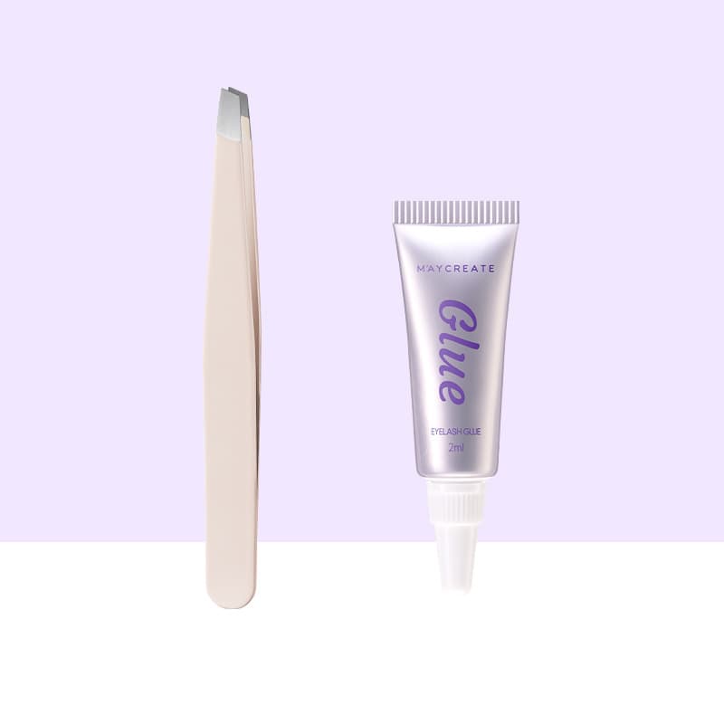 Jianmei Chuangyan False Eyelash Glue Tool Two-Piece Set Upgraded Transparent Glue Makeup False Eyelash Helper Tool Kit