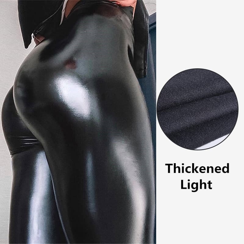 Cross-border PU Leather Pants Women Ins Style Sexy Base Layer Pants Shiny European and American Leather Pants Butt Lifting Tight Nightclub PK07