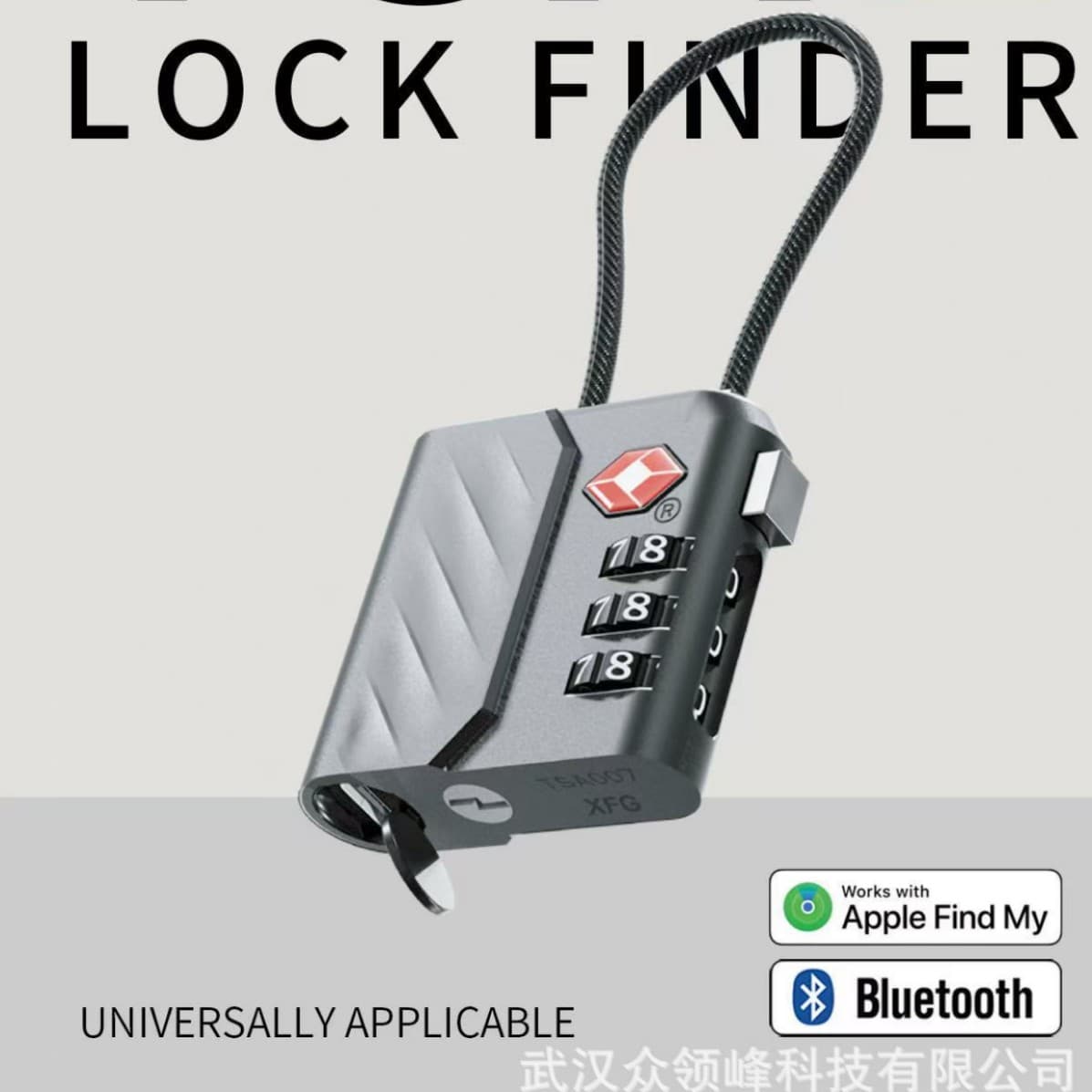 Plastic Combination Customs Lock with Logo for Travel Zippers, Mini Steel Cable Password Lock for Anti-Theft Luggage