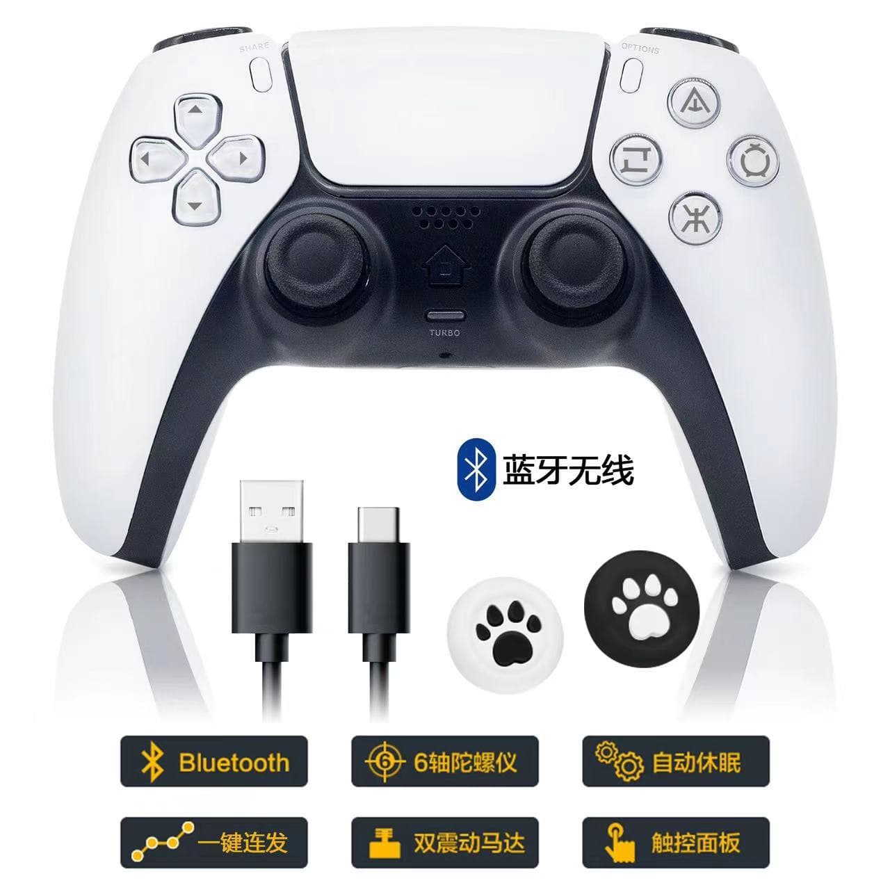 Private Model PS4 Gamepad Wireless Bluetooth PS4 Controller Motor Vibration Somatosensory 6-Axis Continuous P5 Appearance