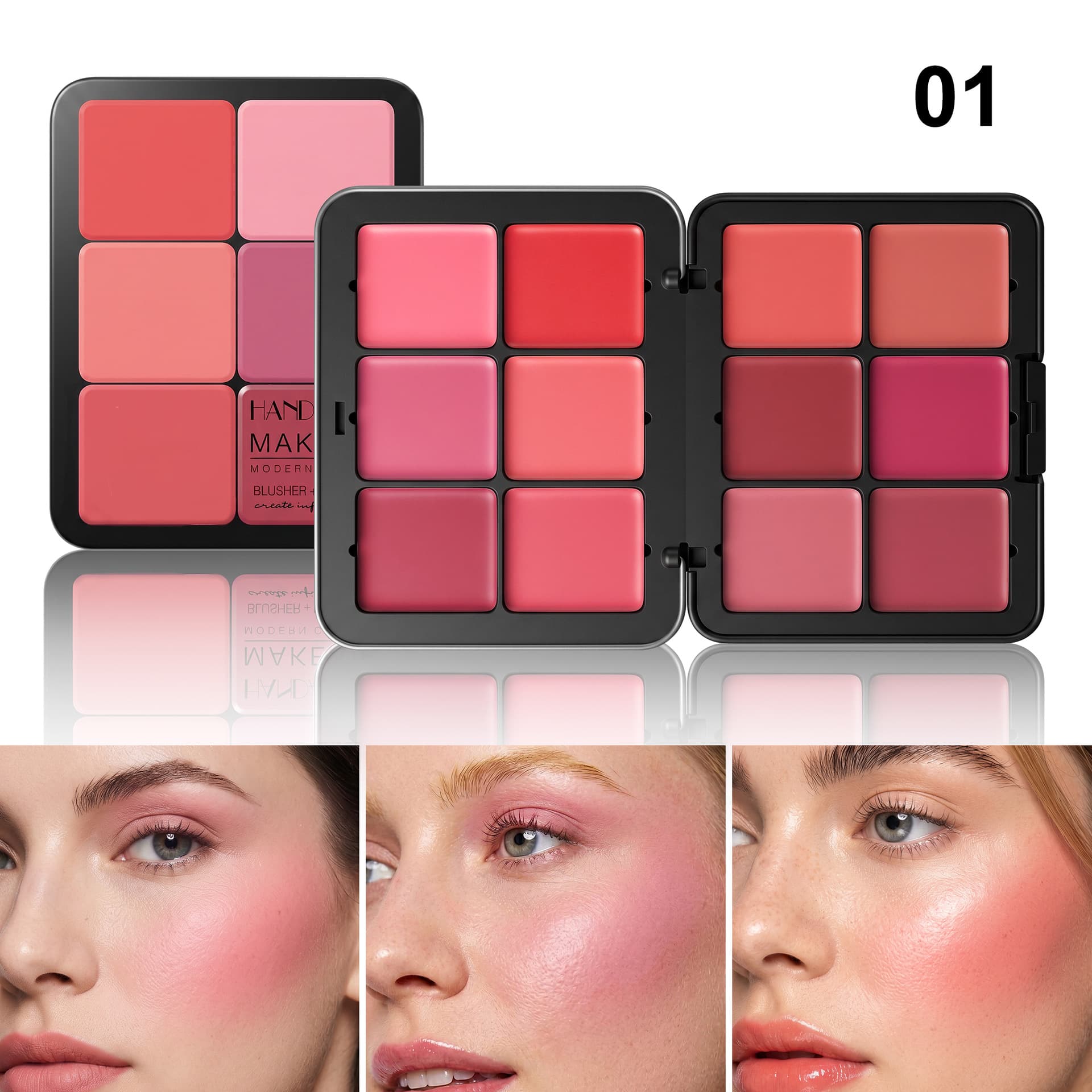 12-Color Iron Box Blush Mud Universal Natural Concealer Handaiyan Contouring Matte Blush Cross-Border Supply