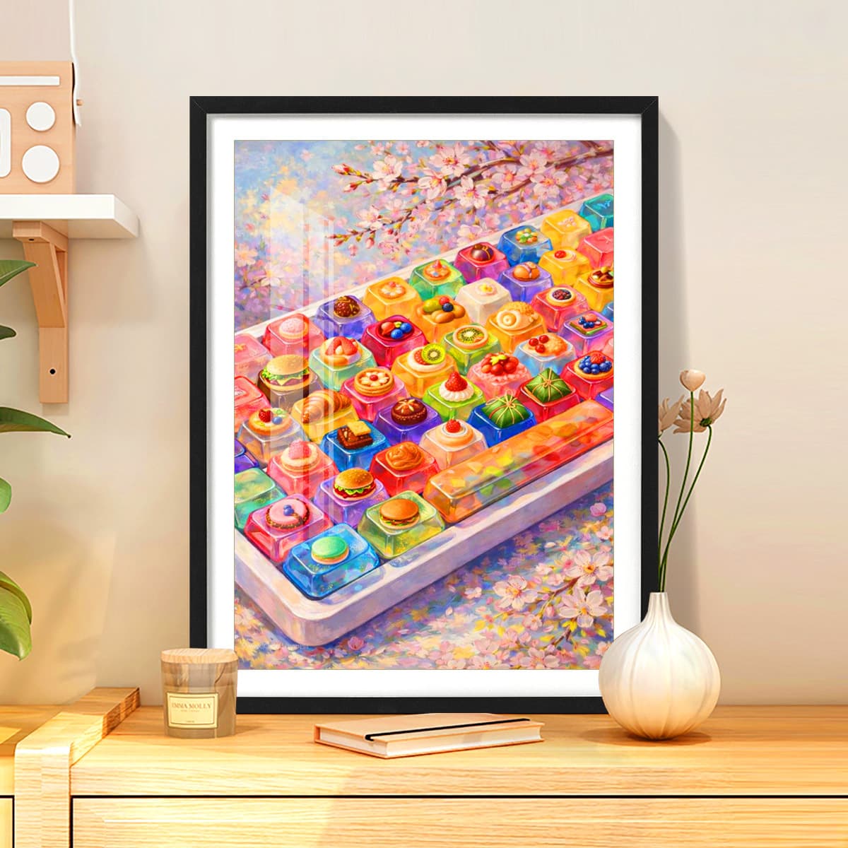 [Imported Cotton Fabric] Mona Lisa Royal Cross-Stitch Gourmet Keyboard New Modern Living Room Hand Embroidery