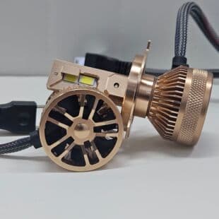 Car LED Headlight Gold Dual Tube 9005 H1 H7 H11 High Brightness H7 LED Bulb Cross-border