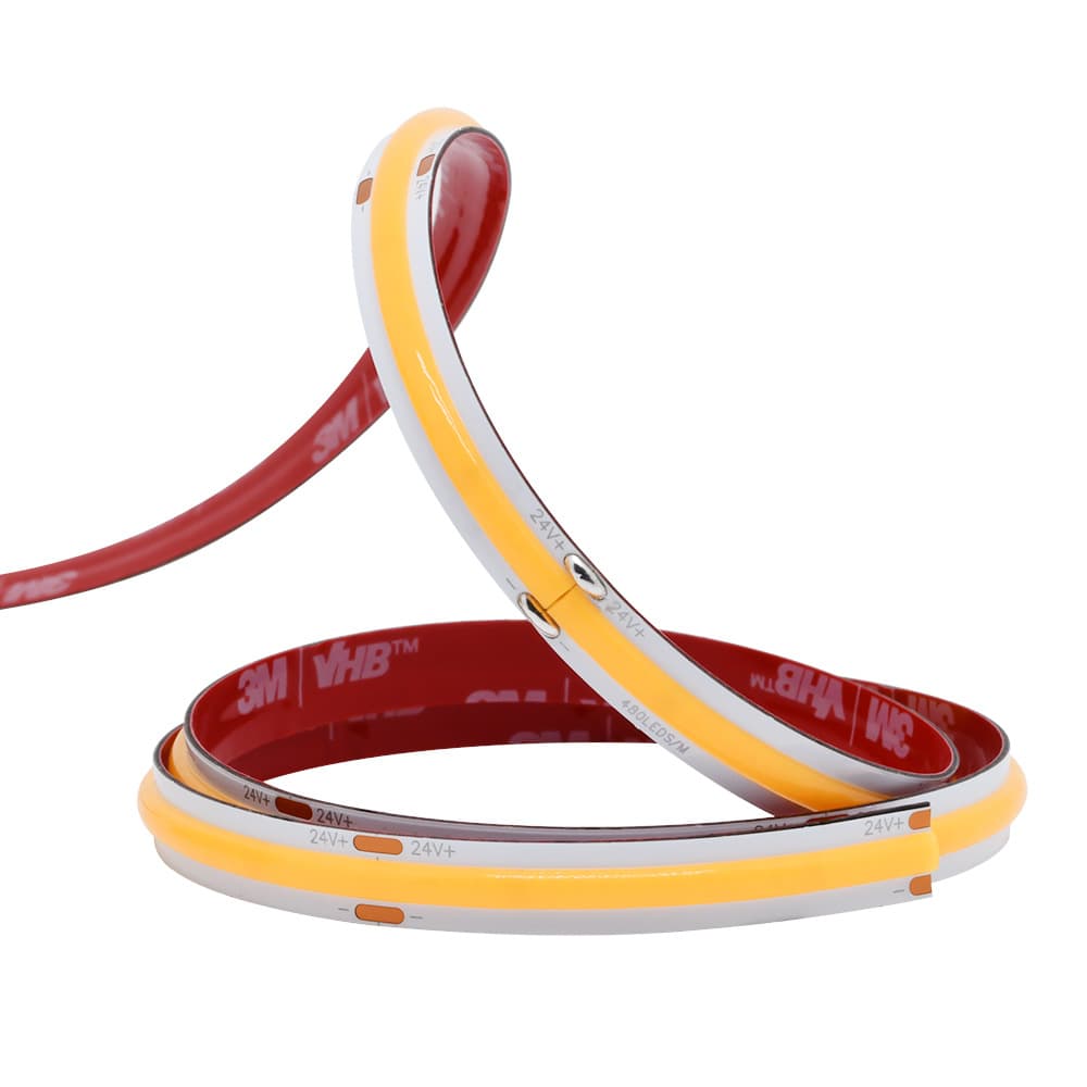 COB 320 LEDs/m Flexible COB Soft Light Strip High CRI No Spot Embedded Aluminum Channel Light Source COB Light Strip
