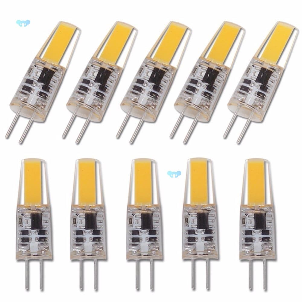 10PCS Dimmable Mini G4 LED COB Lamp 6W Bulb AC DC 12V 220V
