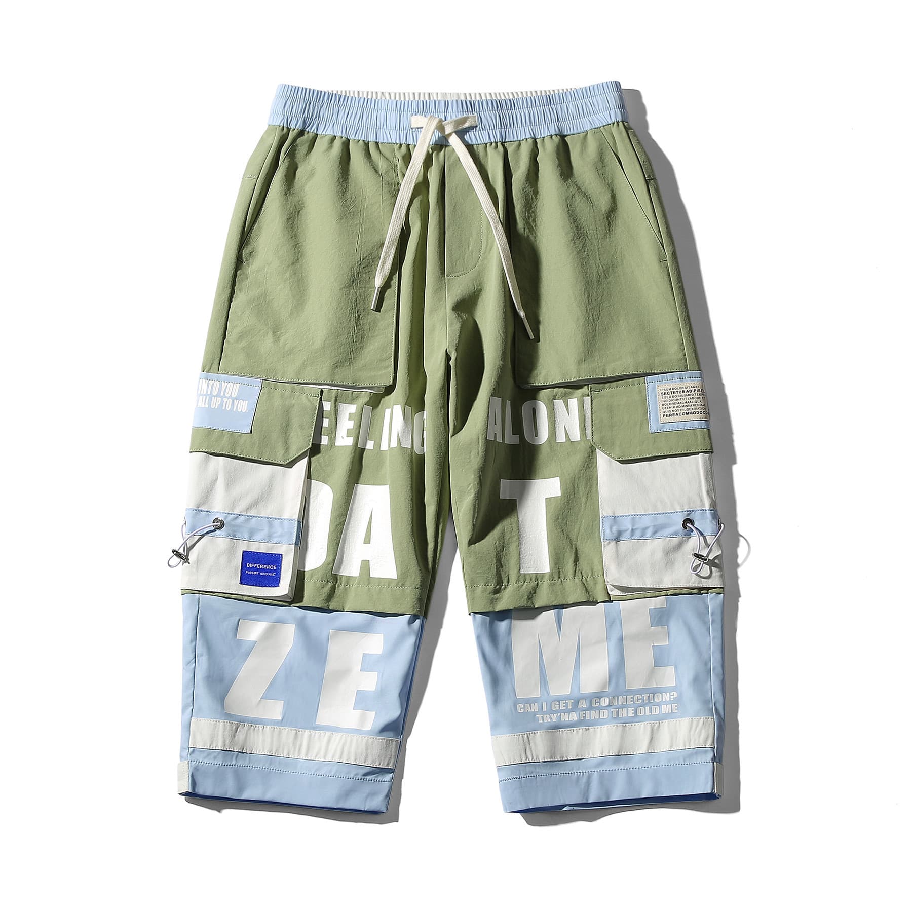 Cross-border 2026 new summer men's workwear cropped pants loose breathable trendy brand large size beach pants quick-drying casual pants