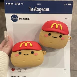 AirPods Pro 2 Potato McDonald's Cartoon Creative Earphone Case Silicone Cute Compatible with 1st/2nd Generation Apple 3/4 Shell
