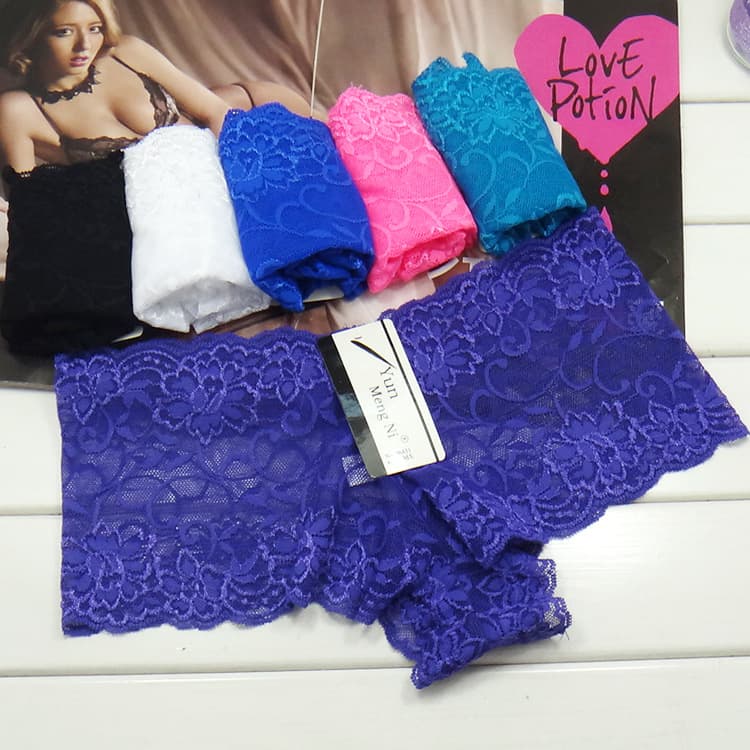 Cross-border Wholesale from Manufacturer, Ready Stock for AliExpress, Lace Hollow-out Sexy Women's Boxer Briefs