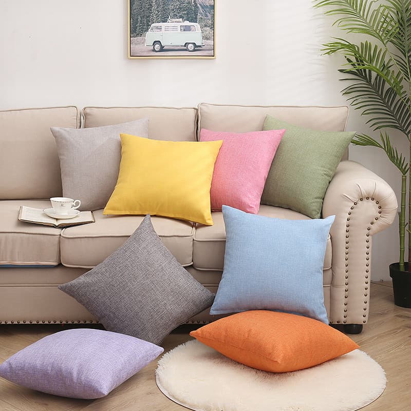 Home Solid Color Comfortable Pillow Cover Removable and Washable with Filler, Bed Headrest Sofa Back Waist Car Lumbar Pillow Wholesale