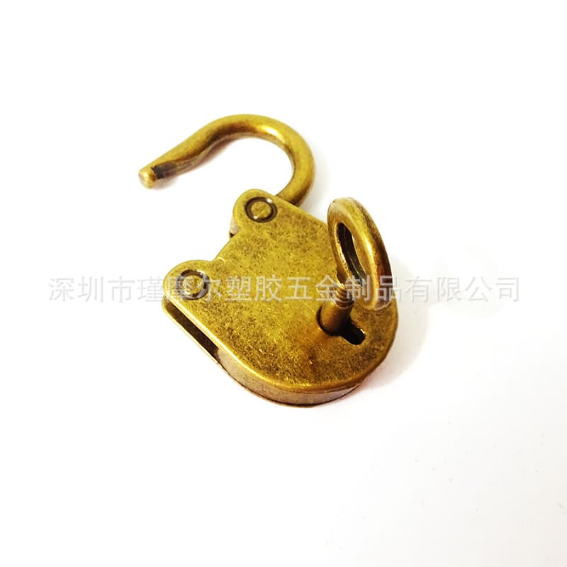Source manufacturer, in stock, antique bronze bear padlock, retro wooden box/wine box padlock, notebook lock.