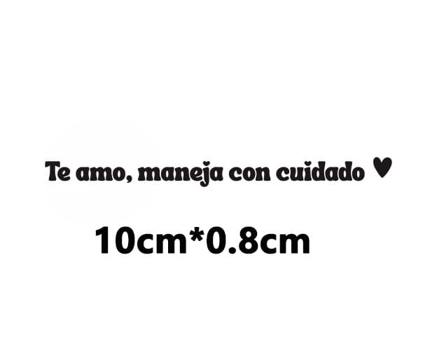Cross-border Hot Seller Te amo, maneja I Love You Drive Carefully Inspirational Phrase Mirror Car Rearview Sticker