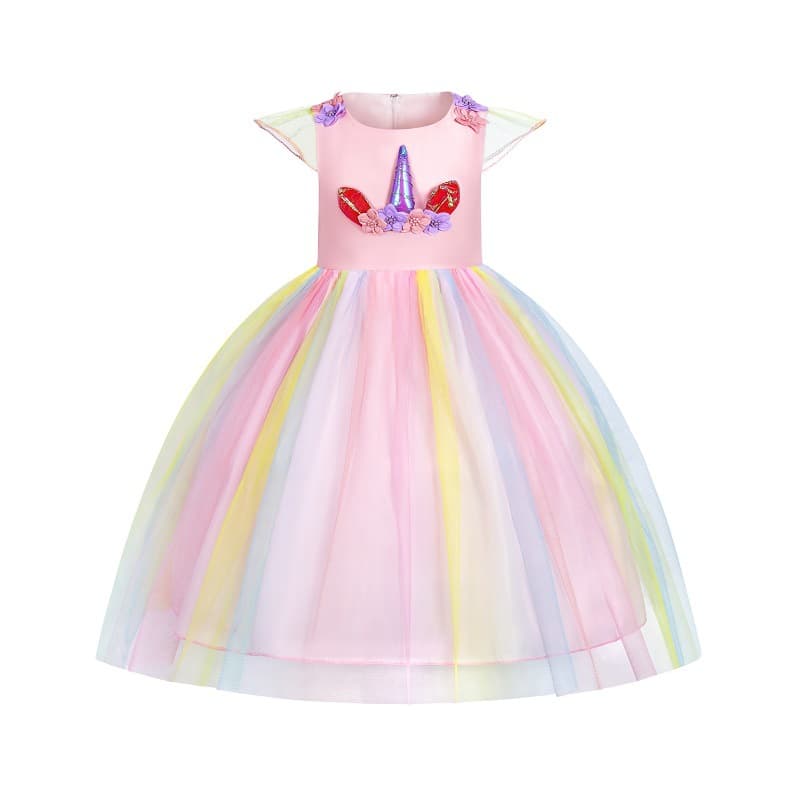 Cross-border children's dress, unicorn tulle skirt, girls' Halloween dress, princess dress for girls