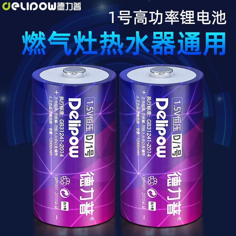 Delipow Rechargeable Lithium Battery 1.5V Constant Voltage for Gas Meter Flashlight Non-imported Brand CE Certified Application