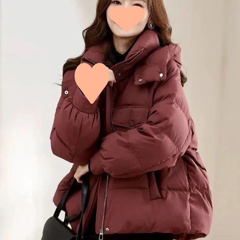 2026 New Style Versatile Loose Cotton Padded Jacket Slimming Hooded Puffer Short Coat Korean Fashion Outerwear