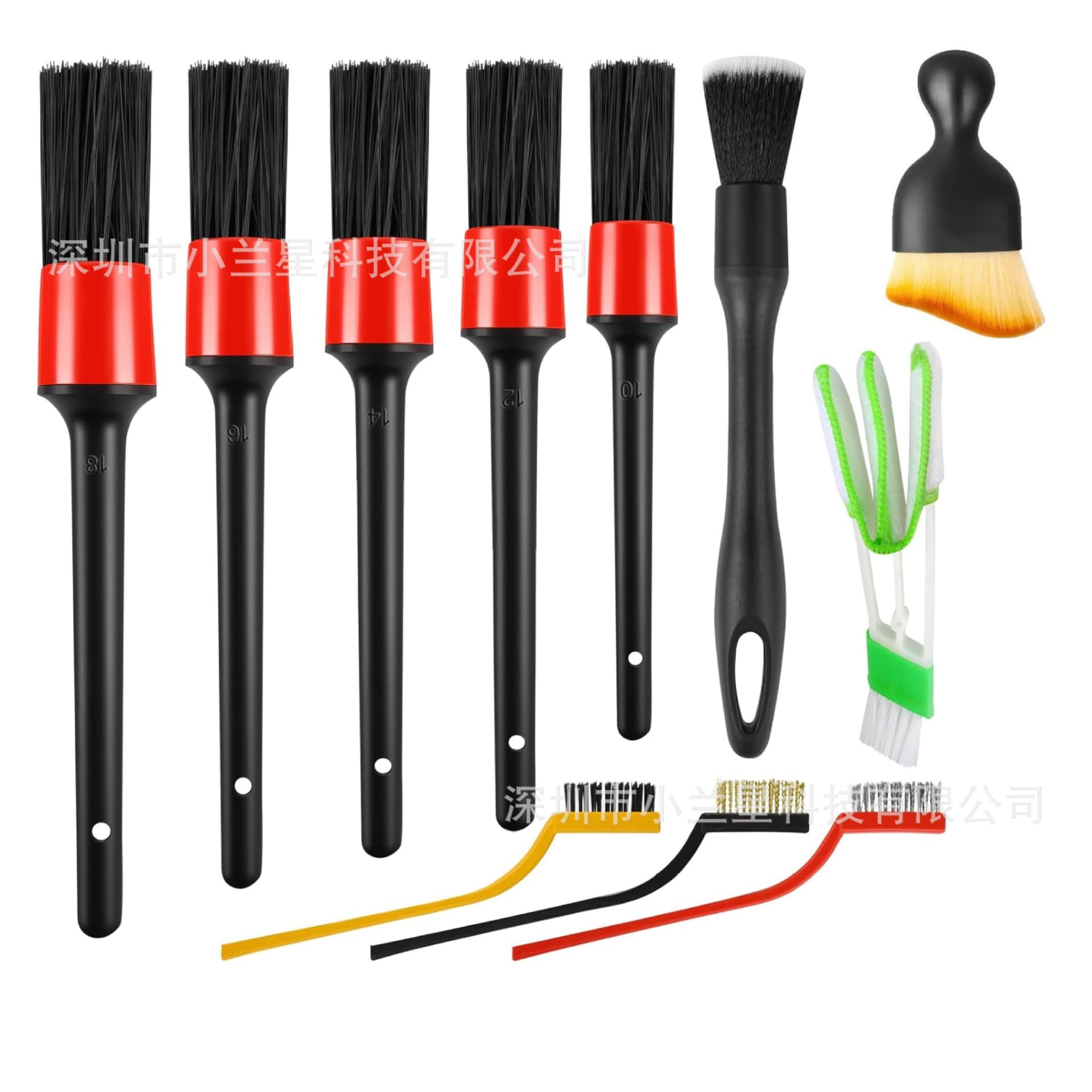 New Cross-Border Car Detailing Brush Set Auto Detailing Tool Cleaning Brush Detail Brush Set