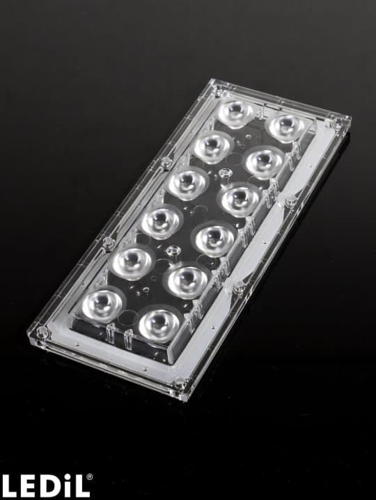 LEDiL Lens 173x71mm PC Material Precision Injection Molding Commercial Indoor High Transmittance Eco-Certified Lens