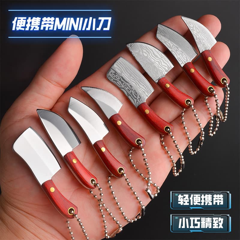 Mini Non-Folding Keychain Knife Portable Gift Knife Matching Accessories Keychain Knife for Everyday Carry Small Kitchen Knife