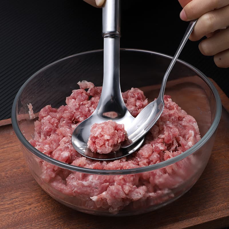 Manufacturer Wholesale Stainless Steel Meatball Spoon, Kitchen Home Use Meatball & Shrimp Paste Ball Maker Scoop