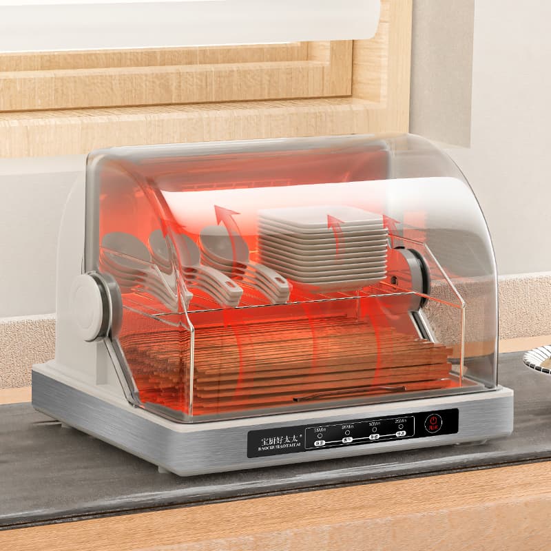 Free Shipping Baochu Haotaitai Household Small Chopstick Sterilizer with Drying Function, Suitable for Restaurants