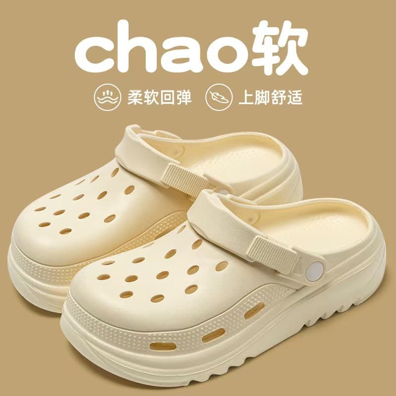 New EVA Croc Sandals for Women, Summer Outdoor Home Breathable Couple Half-Slippers, Cloud-Like Comfort Beach Sandals for Women