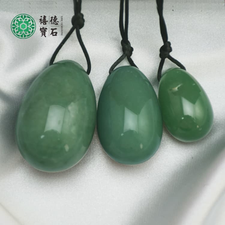 Red Agate Egg Shaped Massage Ball Postpartum Recovery Set of 3 Green Turf Jade Tea Crystal Natural Gemstone Polished Crafts