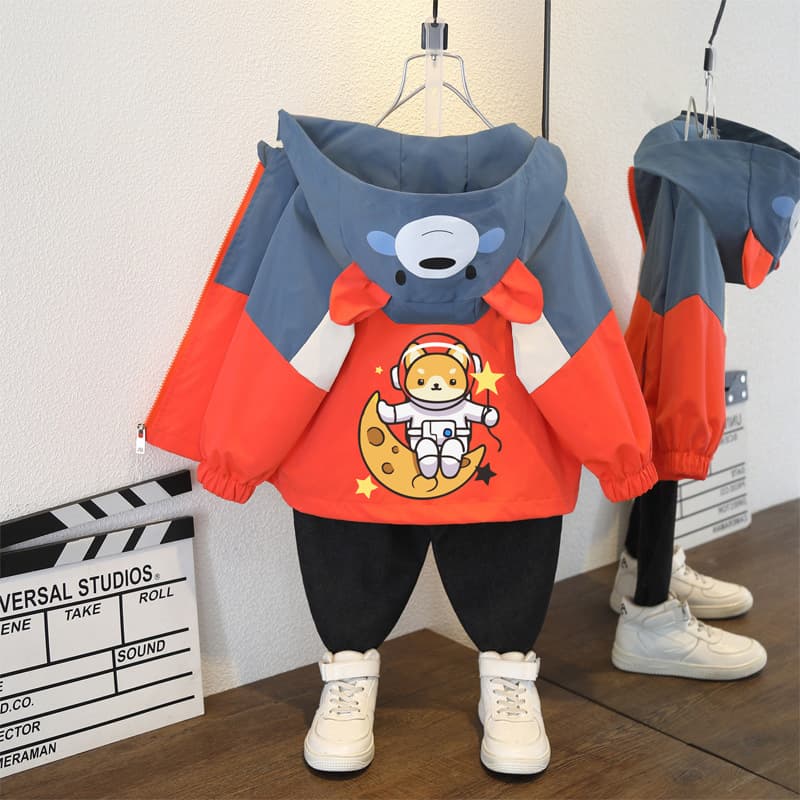 Boys Spring Jacket Casual Stylish Children's Spring Autumn Style Cute Casual Coat Baby Autumn Fleece Jacket Polyester Fiber