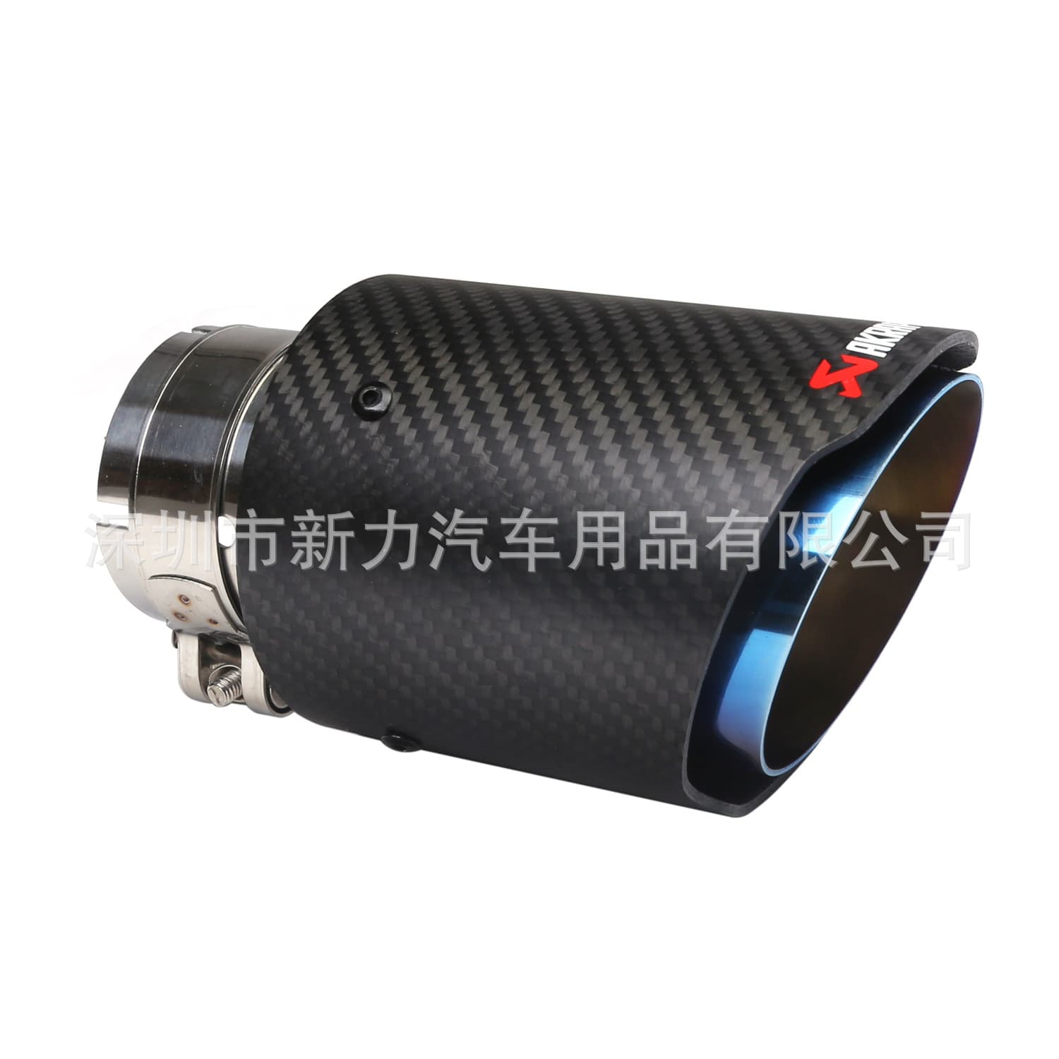SOURCE manufacturer cross-border modified car universal exhaust pipe muffler AK Scorpio carbon fiber curling tail throat 63mm