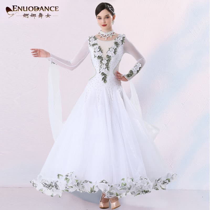 Graceful Dancer Modern Dance Dress, Professional Competition Outfit for Ballroom Dance, High-End Waltz Dance Dress, Performance Costume
