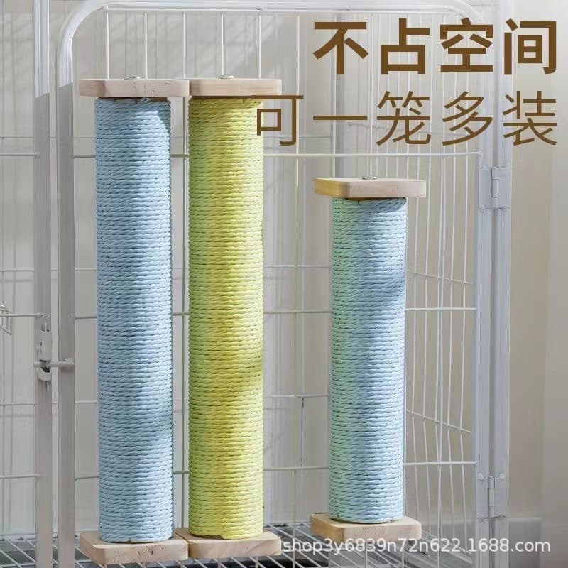 Cat Cage Cat Scratching Post Hanging Vertical Sisal Post Durable Rope Cat Toy