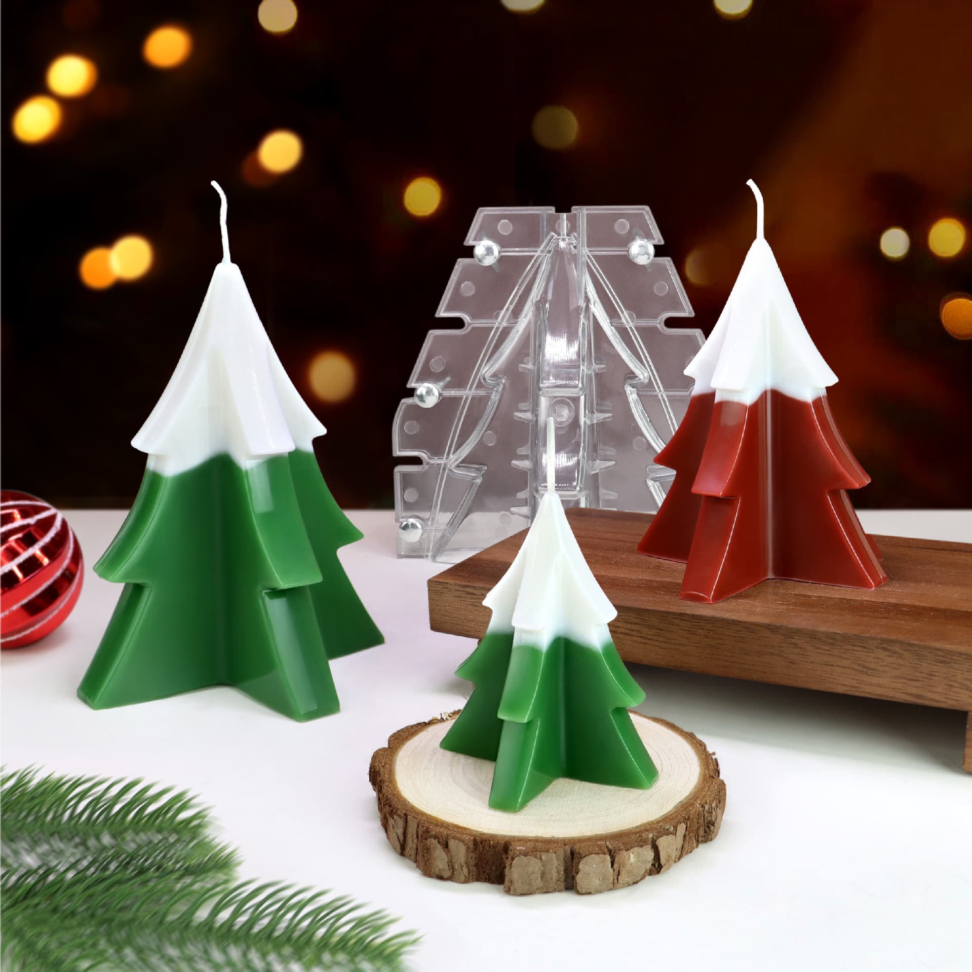 Xiongwei Christmas Tree Candle Mold, INS Style Cross Christmas Candle Mold, Christmas Tree Candle Mold