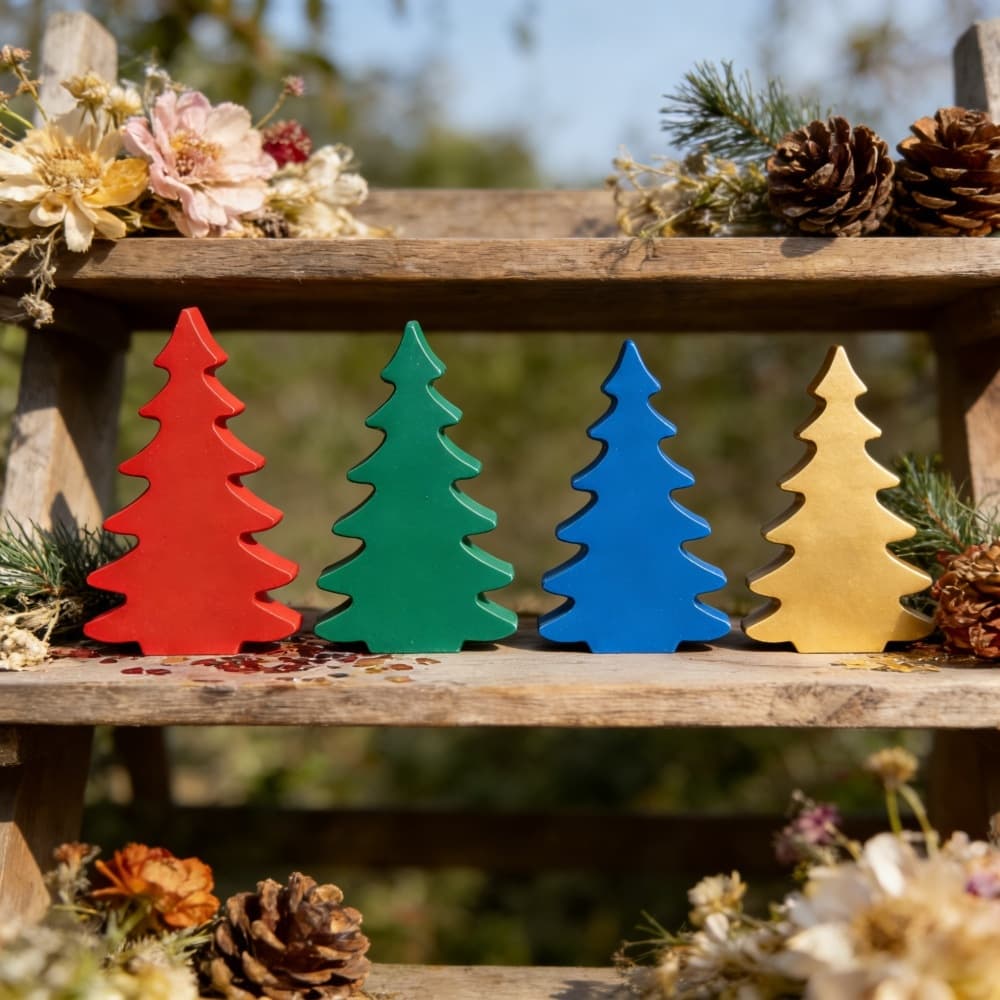 S2267 Christmas Tree Ornament Decoration Cement Modeling Plaster Mold DIY Silicone Mold S2267