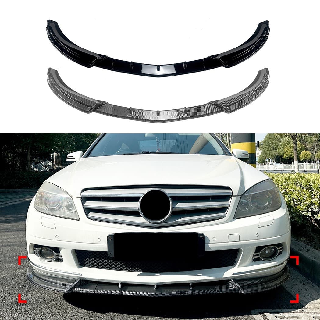 Suitable for Mercedes-Benz C-Class W204 early standard version 2007-2010 front bumper, front shovel, front lip spoiler exterior modification