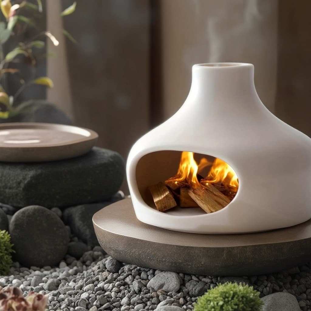 Modern Ceramic Palo Santo Holder Incense Burner Santal Wood Aromatherapy Lamp White Black Color Customizable Packaging
