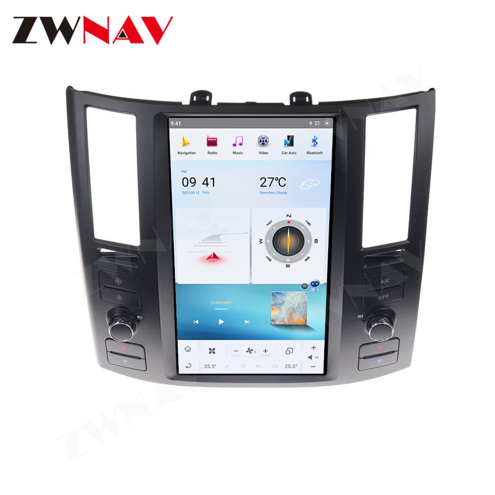 For Infiniti FX35/FX25/45 Android Central Control Modification Large Vertical Screen Car Navigation Reverse Image
