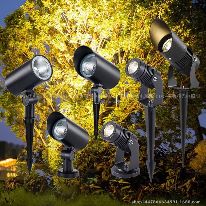 Waterproof outdoor spotlight for trees, landscape garden lawn spotlights, outdoor greening spotlights.