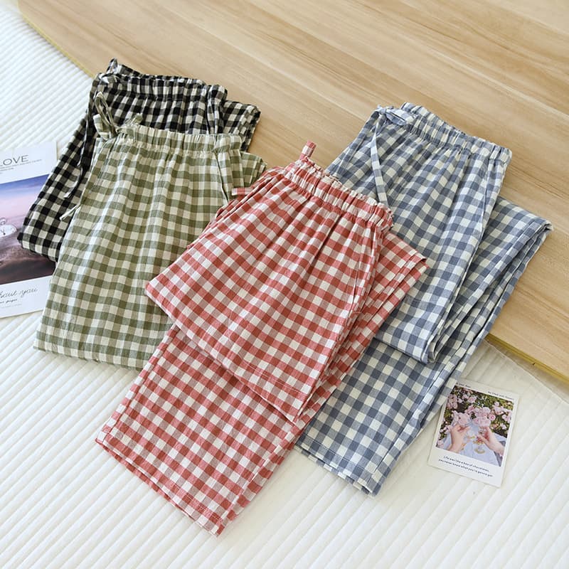 Couple Style Simple Cotton Sleep Pants Men's and Women's Loungewear Casual Pants Spring and Autumn