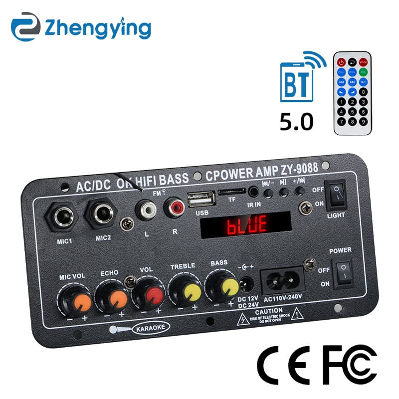 Bluetooth amplifier board universal for car and home modification subwoofer adjustable 12V 24V 110V 220V speaker mainboard