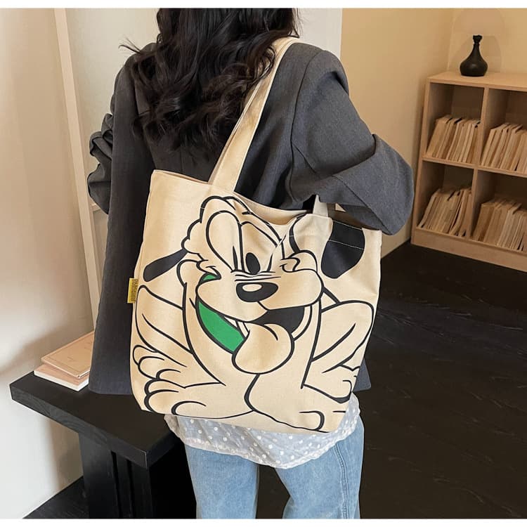 Cross-border New Canvas Bag Women Simple Fashion Large Capacity Bag Women Daily Work Commute Childcare Shoulder Bag Women